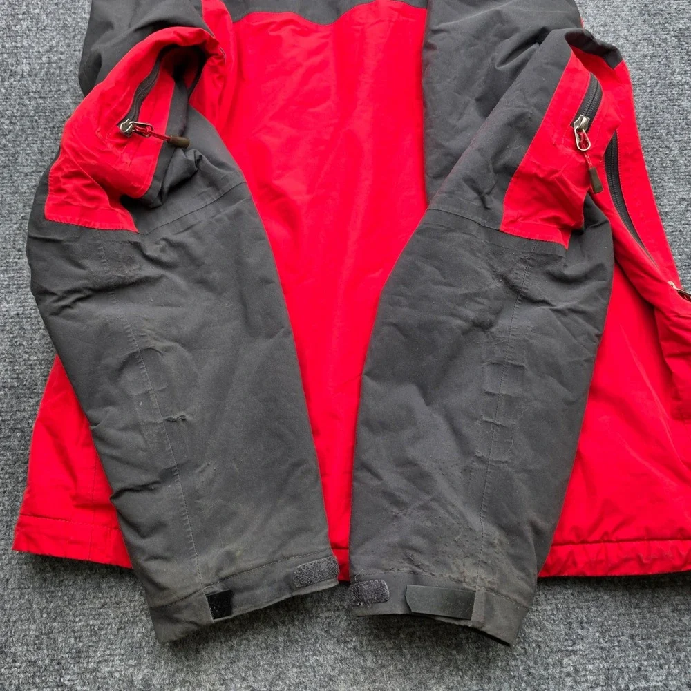 The North Face Summit Series HyVent Alpha Red Full Zip Jacket Mens L Flawed